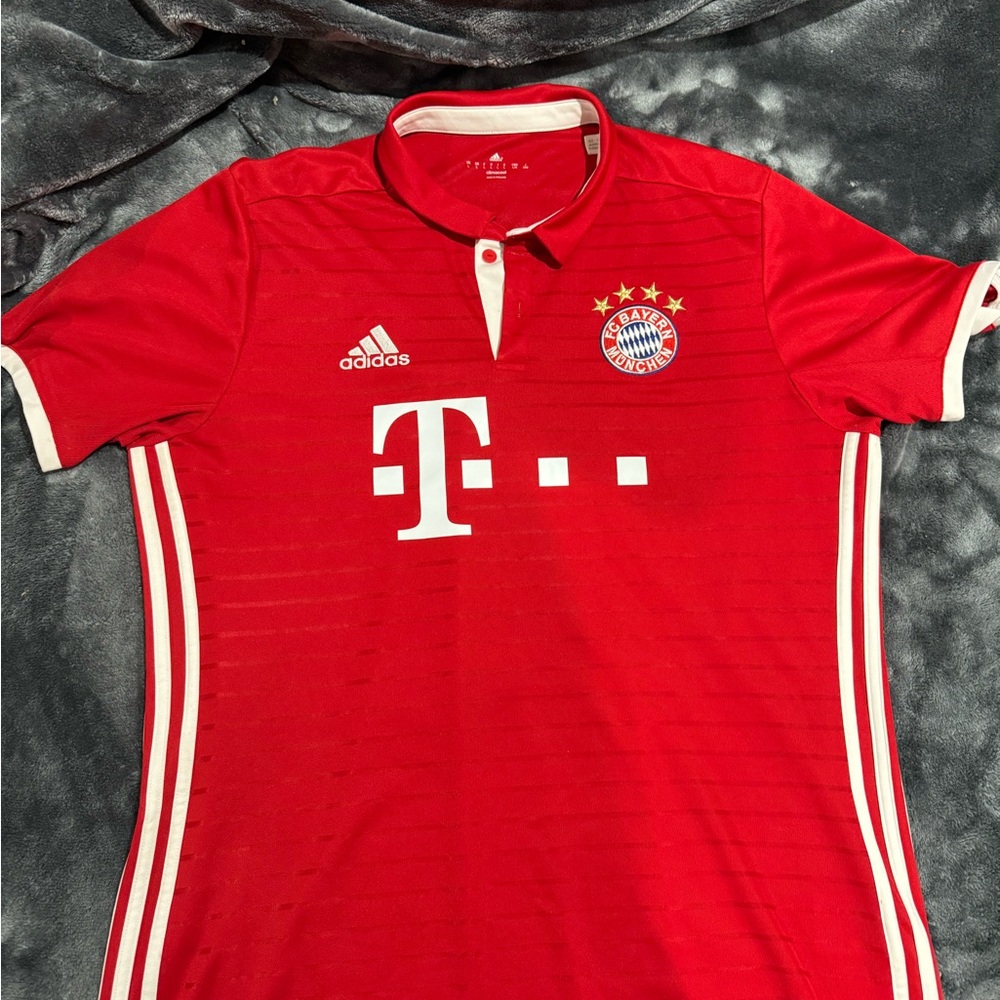 Adidas Bayern Munich Red Jersey with Gold Stars